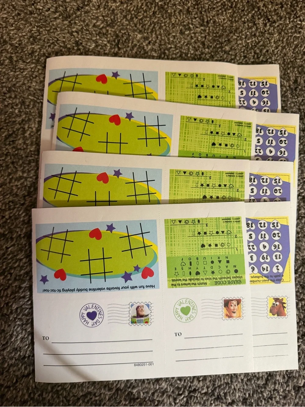 Disney Toy Story 2 Valentines Pack - Blue & Purple Buzz Lightyear Theme